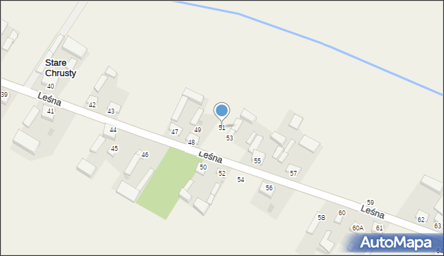 Stare Chrusty, Stare Chrusty, 51, mapa Stare Chrusty