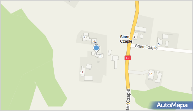 Stare Czaple, Stare Czaple, 10a, mapa Stare Czaple