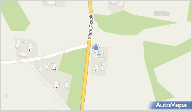 Stare Czaple, Stare Czaple, 13, mapa Stare Czaple