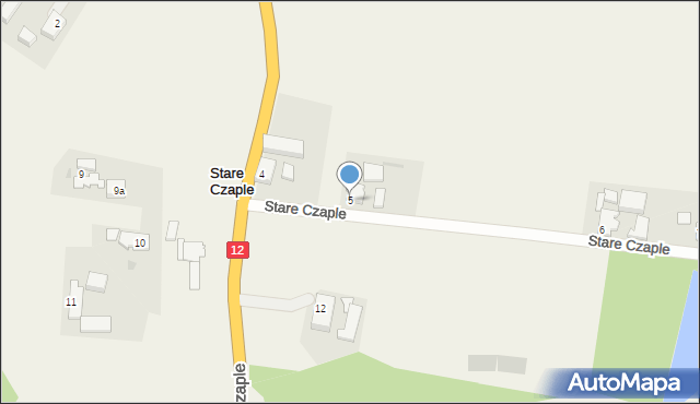 Stare Czaple, Stare Czaple, 5, mapa Stare Czaple