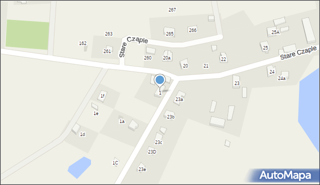 Stare Czaple, Stare Czaple, 1, mapa Stare Czaple