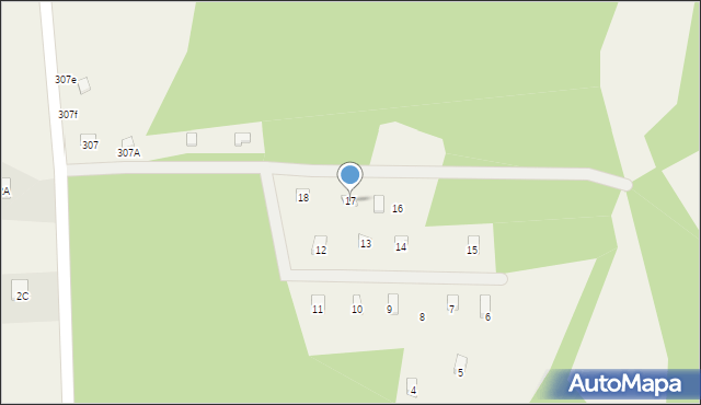 Stare Czaple, Stare Czaple, 17, mapa Stare Czaple