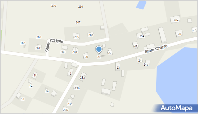 Stare Czaple, Stare Czaple, 21, mapa Stare Czaple