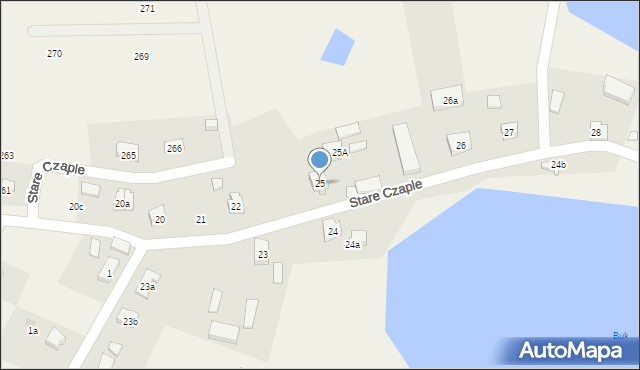 Stare Czaple, Stare Czaple, 25, mapa Stare Czaple