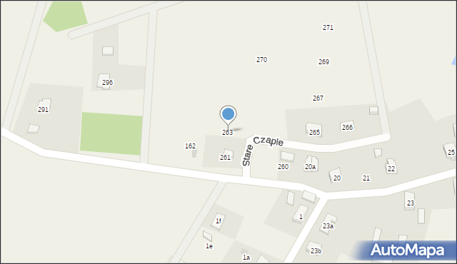 Stare Czaple, Stare Czaple, 263, mapa Stare Czaple