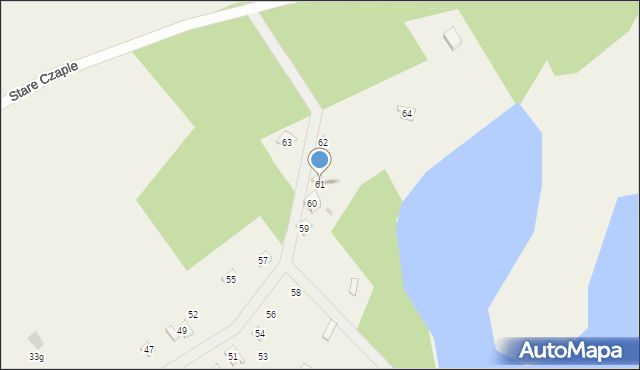 Stare Czaple, Stare Czaple, 61, mapa Stare Czaple