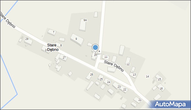 Stare Dębno, Stare Dębno, 10, mapa Stare Dębno