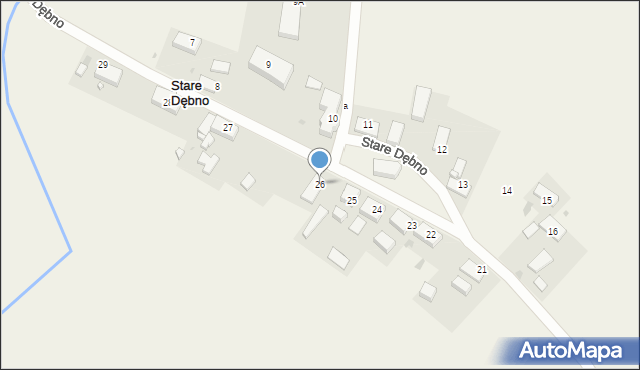 Stare Dębno, Stare Dębno, 26, mapa Stare Dębno