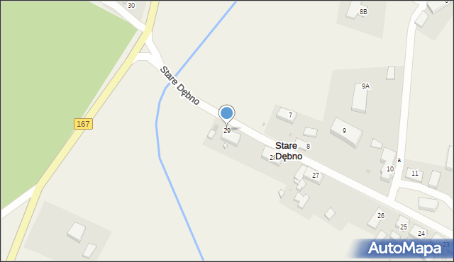 Stare Dębno, Stare Dębno, 29, mapa Stare Dębno