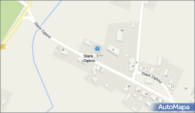 Stare Dębno, Stare Dębno, 8, mapa Stare Dębno