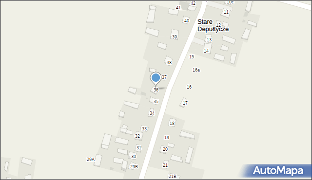 Stare Depułtycze, Stare Depułtycze, 36, mapa Stare Depułtycze