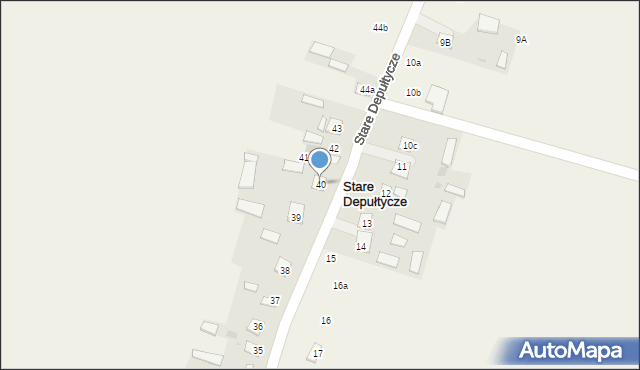 Stare Depułtycze, Stare Depułtycze, 40, mapa Stare Depułtycze