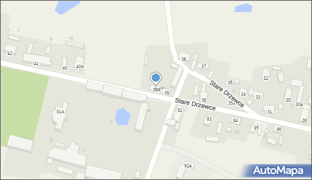 Stare Drzewce, Stare Drzewce, 39A, mapa Stare Drzewce