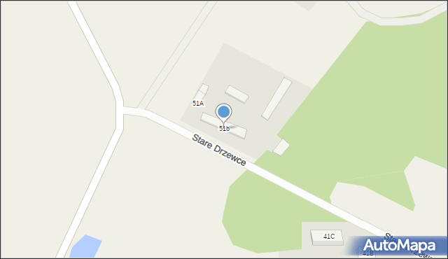 Stare Drzewce, Stare Drzewce, 51b, mapa Stare Drzewce