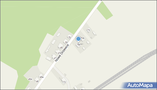 Stare Drzewce, Stare Drzewce, 73c, mapa Stare Drzewce