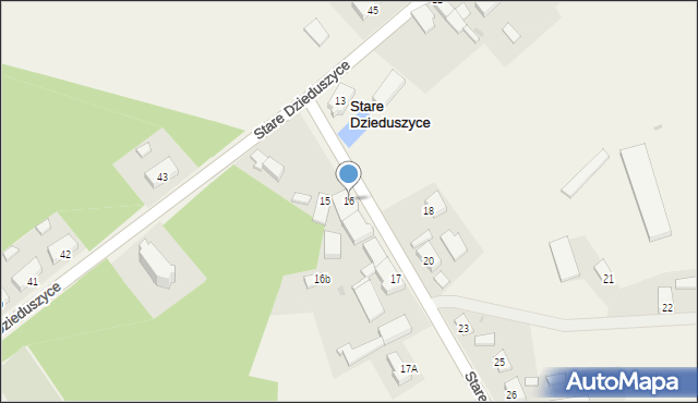 Stare Dzieduszyce, Stare Dzieduszyce, 16, mapa Stare Dzieduszyce
