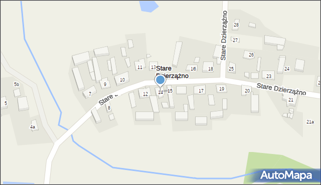 Stare Dzierzążno, Stare Dzierzążno, 14, mapa Stare Dzierzążno