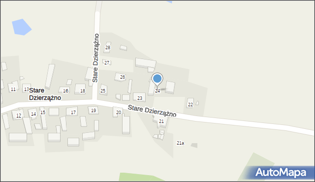 Stare Dzierzążno, Stare Dzierzążno, 24, mapa Stare Dzierzążno