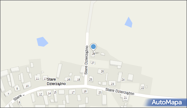 Stare Dzierzążno, Stare Dzierzążno, 28, mapa Stare Dzierzążno