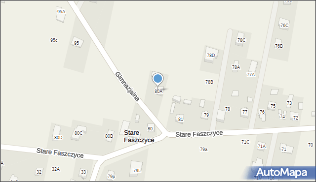 Stare Faszczyce, Stare Faszczyce, 80A, mapa Stare Faszczyce