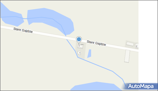 Stare Gajdzie, Stare Gajdzie, 1, mapa Stare Gajdzie