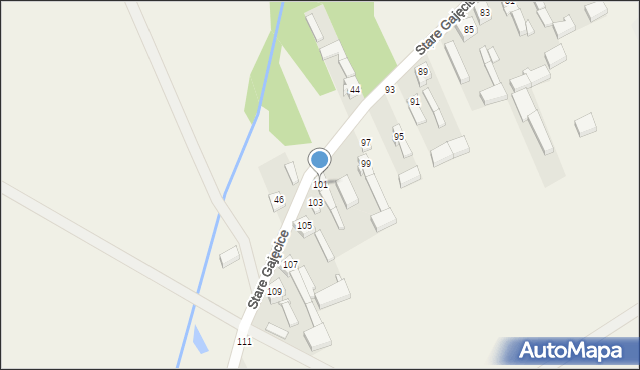 Stare Gajęcice, Stare Gajęcice, 101, mapa Stare Gajęcice