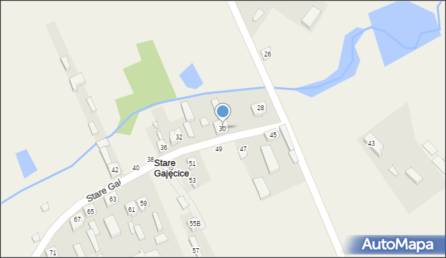 Stare Gajęcice, Stare Gajęcice, 30, mapa Stare Gajęcice