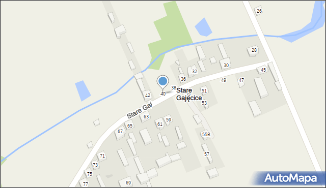 Stare Gajęcice, Stare Gajęcice, 40, mapa Stare Gajęcice