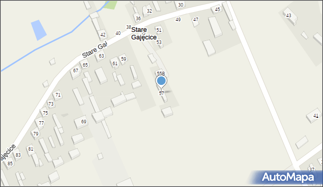 Stare Gajęcice, Stare Gajęcice, 57, mapa Stare Gajęcice