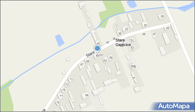 Stare Gajęcice, Stare Gajęcice, 63, mapa Stare Gajęcice