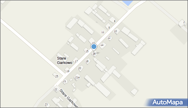 Stare Garkowo, Stare Garkowo, 16, mapa Stare Garkowo