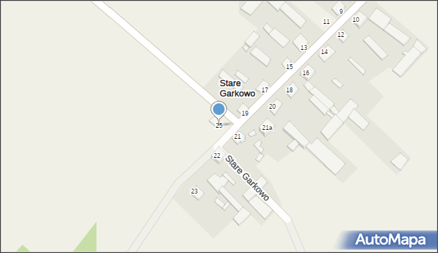 Stare Garkowo, Stare Garkowo, 25, mapa Stare Garkowo