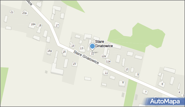 Stare Gnatowice, Stare Gnatowice, 12, mapa Stare Gnatowice