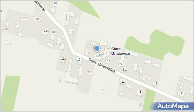 Stare Gnatowice, Stare Gnatowice, 13, mapa Stare Gnatowice