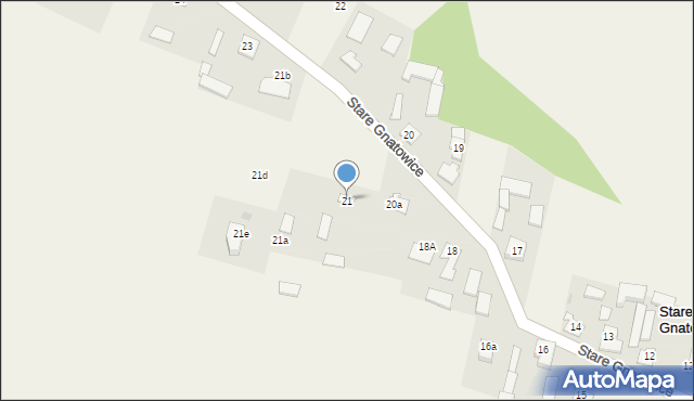 Stare Gnatowice, Stare Gnatowice, 21, mapa Stare Gnatowice