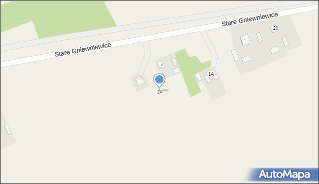 Stare Gniewniewice, Stare Gniewniewice, 2A, mapa Stare Gniewniewice