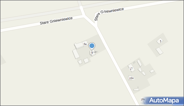 Stare Gniewniewice, Stare Gniewniewice, 6, mapa Stare Gniewniewice