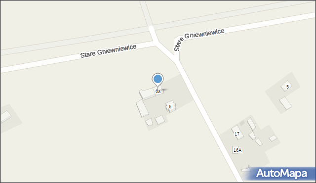 Stare Gniewniewice, Stare Gniewniewice, 6a, mapa Stare Gniewniewice