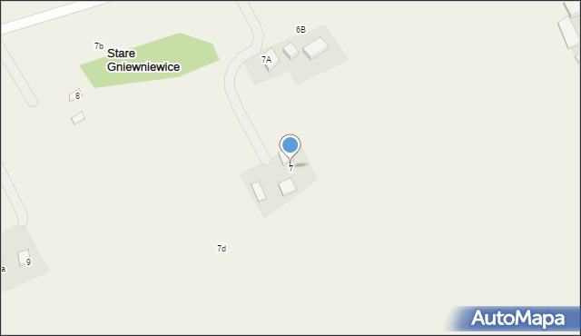 Stare Gniewniewice, Stare Gniewniewice, 7, mapa Stare Gniewniewice