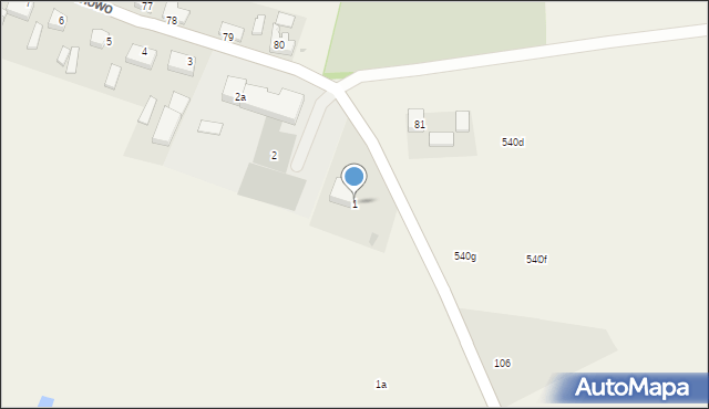 Stare Gronowo, Stare Gronowo, 1, mapa Stare Gronowo