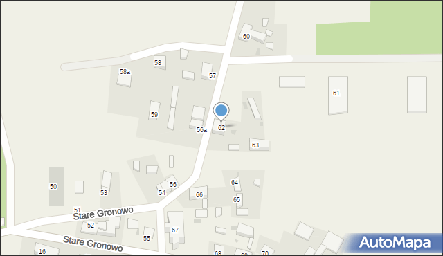 Stare Gronowo, Stare Gronowo, 62, mapa Stare Gronowo