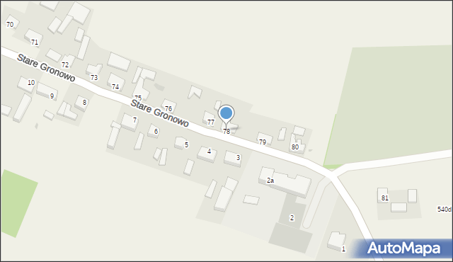 Stare Gronowo, Stare Gronowo, 78, mapa Stare Gronowo