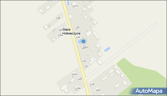 Stare Hołowczyce, Stare Hołowczyce, 123, mapa Stare Hołowczyce