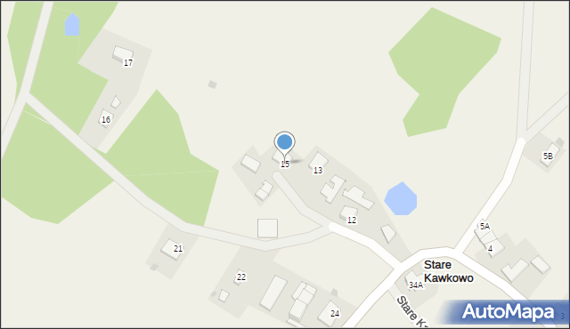 Stare Kawkowo, Stare Kawkowo, 15, mapa Stare Kawkowo