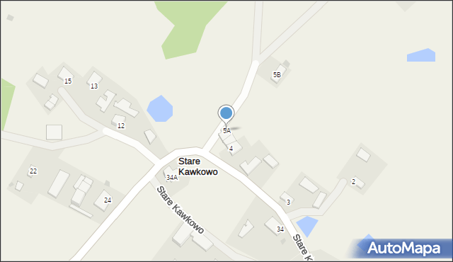 Stare Kawkowo, Stare Kawkowo, 5A, mapa Stare Kawkowo