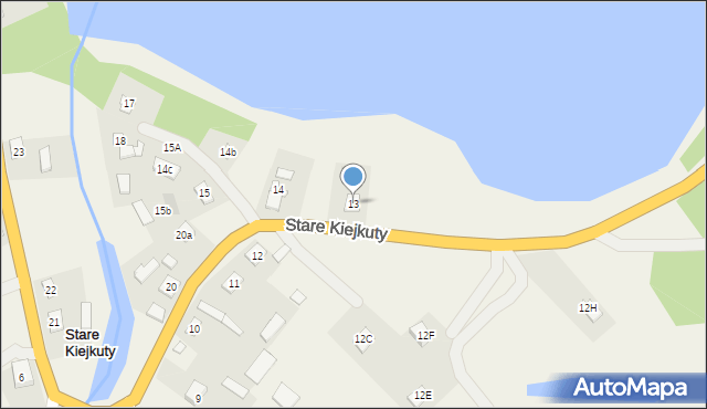 Stare Kiejkuty, Stare Kiejkuty, 13, mapa Stare Kiejkuty