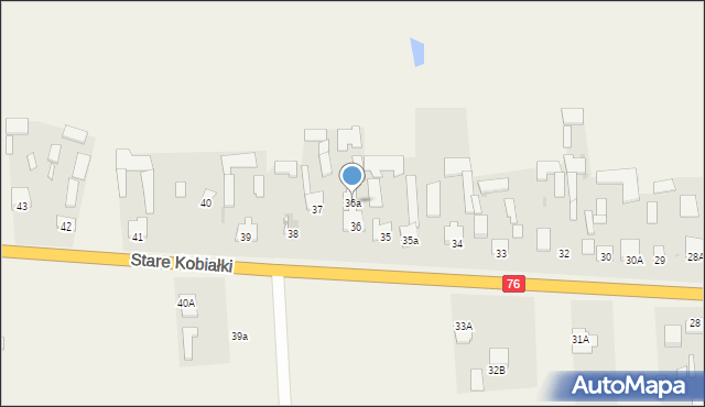 Stare Kobiałki, Stare Kobiałki, 36a, mapa Stare Kobiałki
