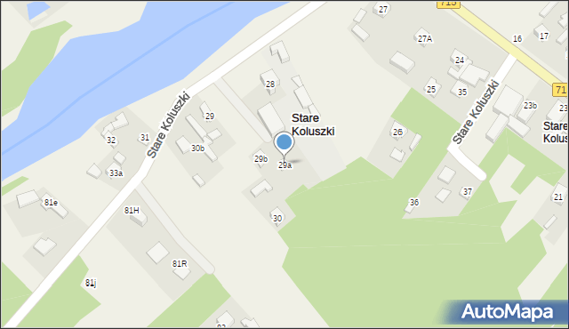 Stare Koluszki, Stare Koluszki, 29a, mapa Stare Koluszki