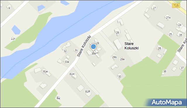 Stare Koluszki, Stare Koluszki, 30b, mapa Stare Koluszki