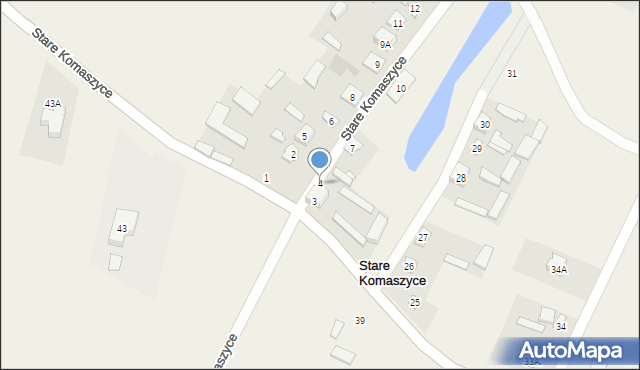 Stare Komaszyce, Stare Komaszyce, 4, mapa Stare Komaszyce